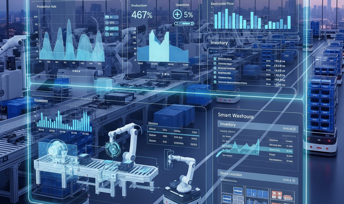 A dashboard view of the AMICS Advanced Manufacturing & Inventory Software interface.