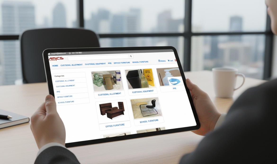 Screenshot of the AMICS B2B Shopping Cart interface