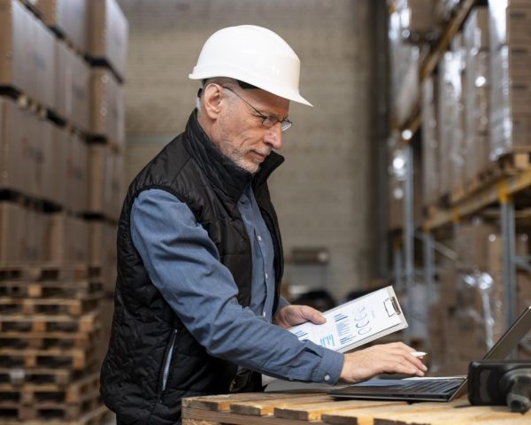 man-working-warehouse-management-system